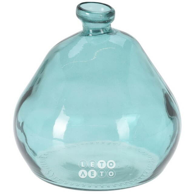 Стеклянная ваза Adagio 19 см бирюзовая Koopman