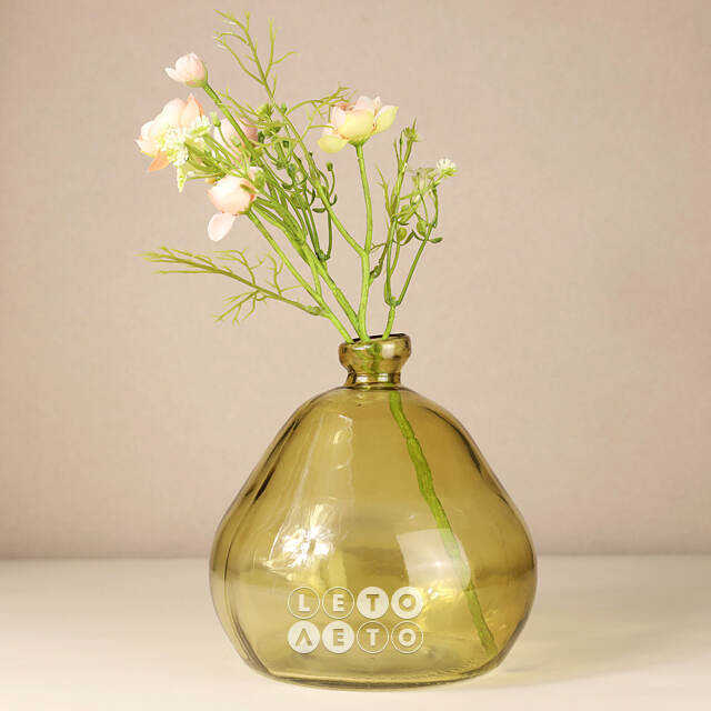 Стеклянная ваза Adagio 19 см желтая Koopman