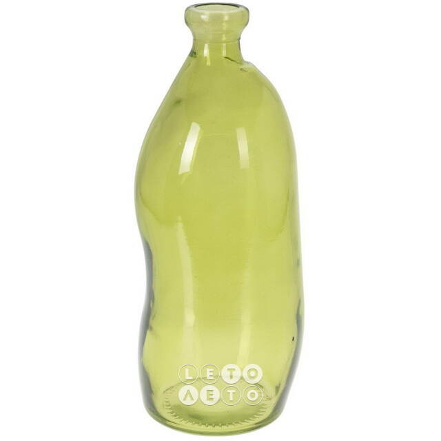 Стеклянная ваза-бутылка Adagio 36 см желтая Koopman