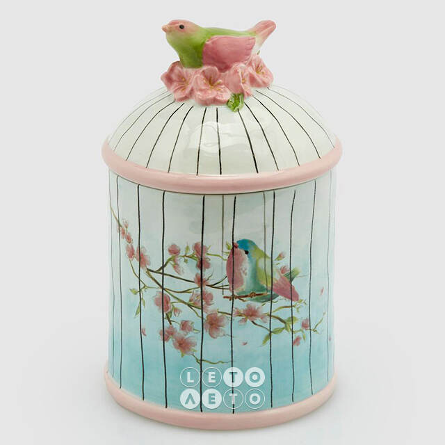 Керамическая банка для хранения Paradiso Uccello 21 см EDG