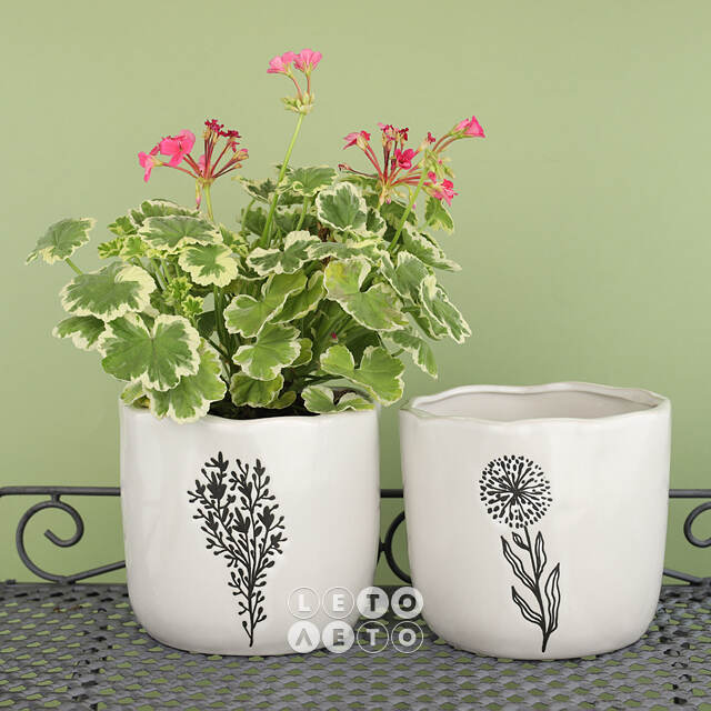 Декоративное кашпо Fiori Selvati 15*13 см, фарфор Koopman