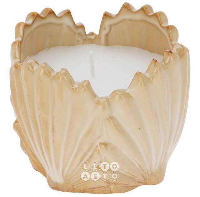 Ароматическая свеча Seashell 9 см песочная Koopman