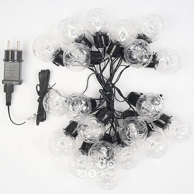 Гирлянда из лампочек Vespertine 6 м, 20 теплых белых LED ламп, черный ПВХ, IP44 Winter Deco