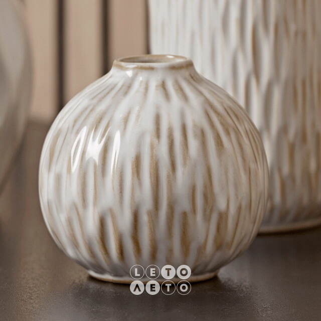 Фарфоровые вазы для цветов Creamy Pearl 9-19 см, 4 шт Boltze