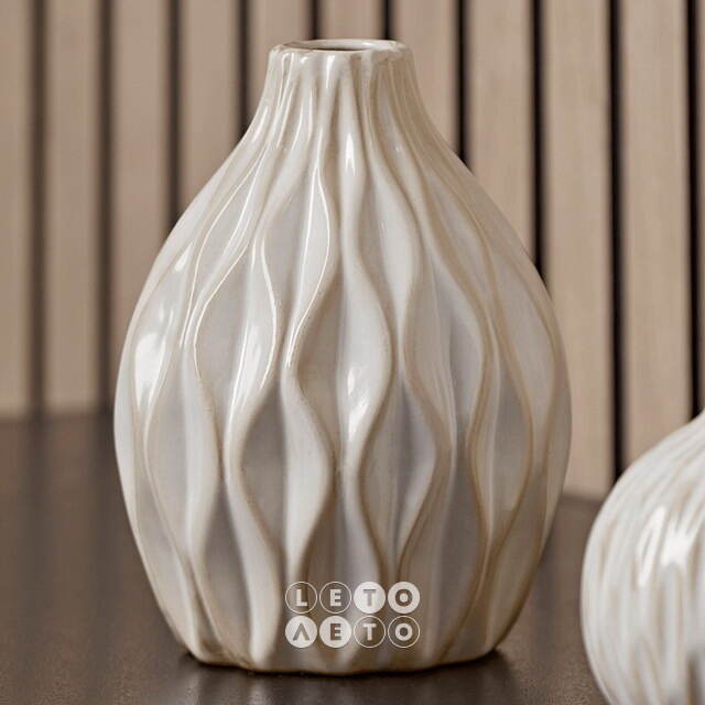 Фарфоровые вазы для цветов Creamy Pearl 9-19 см, 4 шт Boltze
