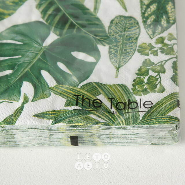 Бумажные салфетки Monstera Leaf 17*17 см, 20 шт Boltze