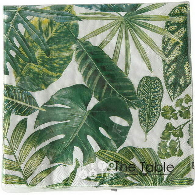 Бумажные салфетки Monstera Leaf 17*17 см, 20 шт Boltze