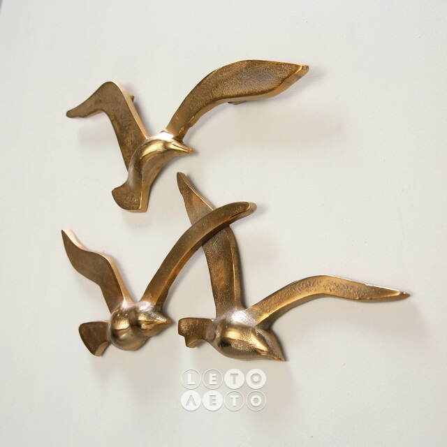 Настенный декор Птицы Golden Siam 35 см Boltze