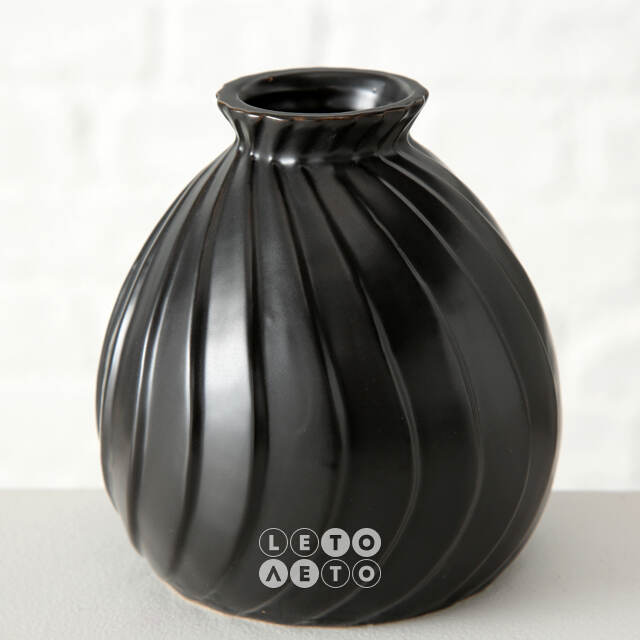 Фарфоровая ваза для цветов Masconni: Black Pearl 11 см Boltze