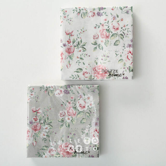 Бумажные салфетки Rose Garden 17*17 см, 20 шт, белые Boltze