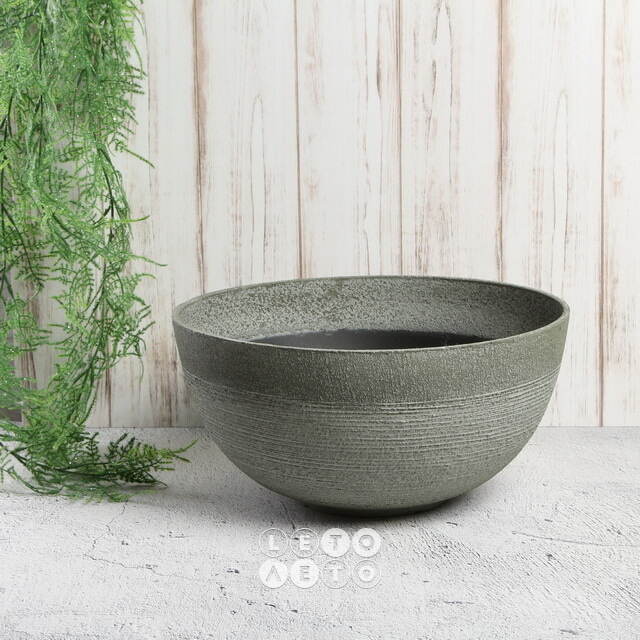 Декоративное кашпо Ричмонд 35*17 см серое, пластик Edelman