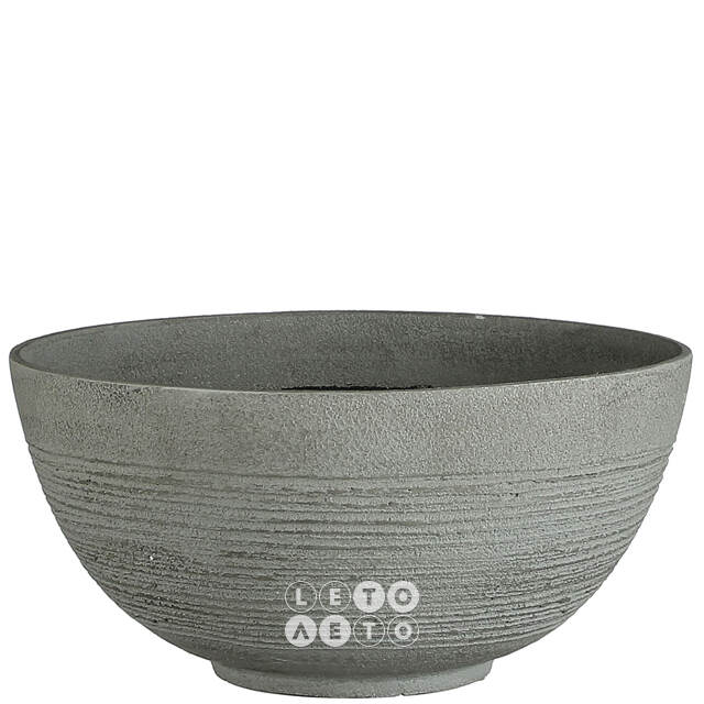 Декоративное кашпо Ричмонд 35*17 см серое, пластик Edelman