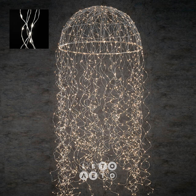 Светодиодное украшение Медуза Карели 150 см, 720 теплых белых LED ламп, IP44 Edelman