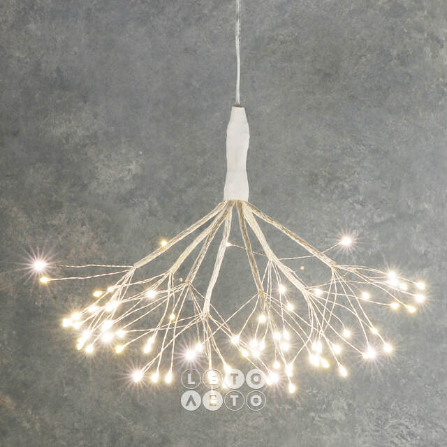 Светодиодное украшение Одуванчик Регардо 20 см, 80 теплых белых LED ламп с мерцанием, IP44 Edelman