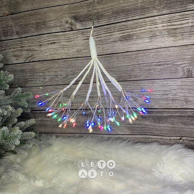 Светодиодное украшение Одуванчик Регардо 20 см, 80 разноцветных LED ламп с мерцанием, IP44 Edelman