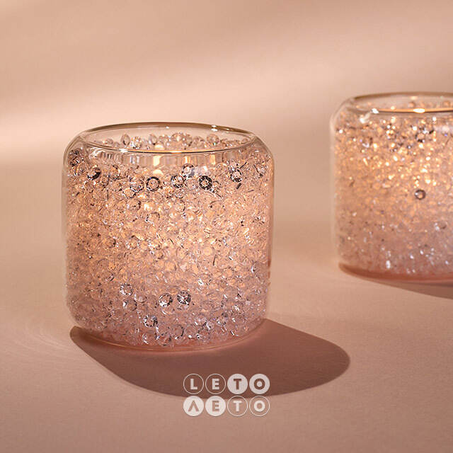 Подсвечник стакан Bebe Diamond 6 см, стекло EDG
