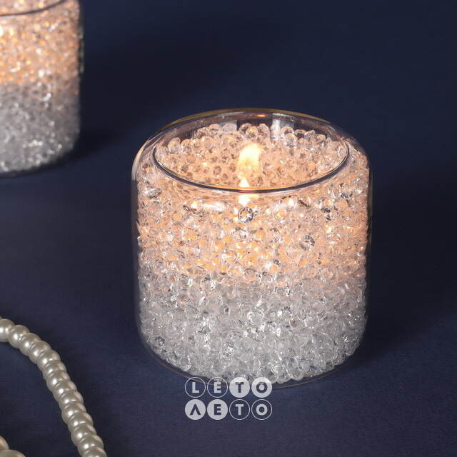 Подсвечник стакан Bebe Diamond 6 см, стекло EDG