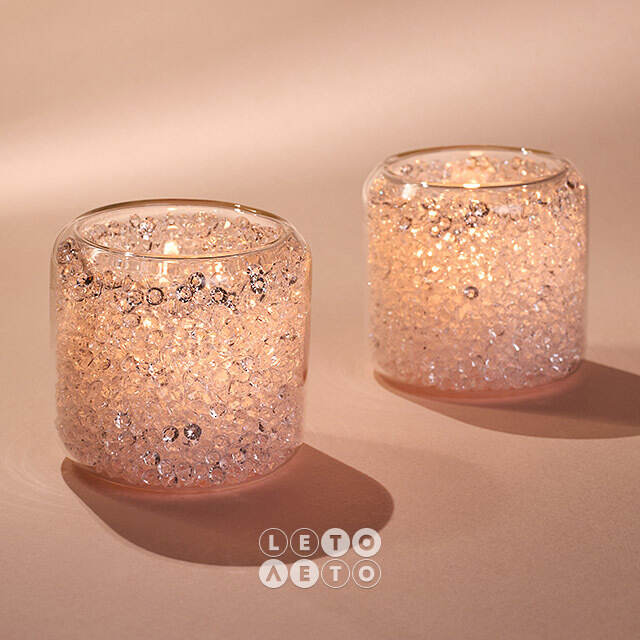 Подсвечник стакан Bebe Diamond 6 см, стекло EDG