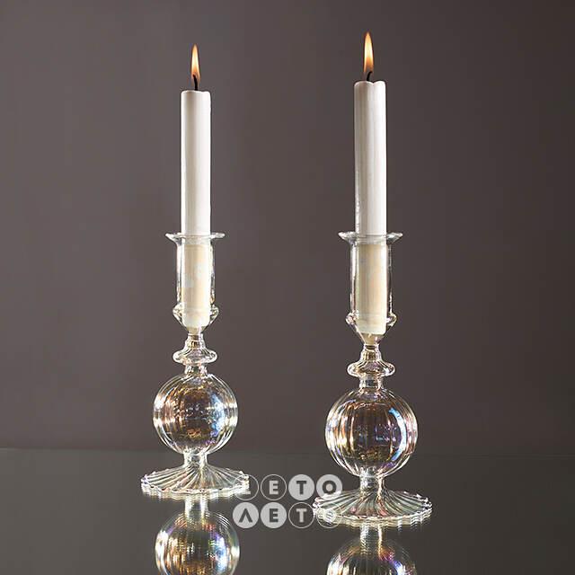 Стеклянный подсвечник AquaLight 17 см EDG