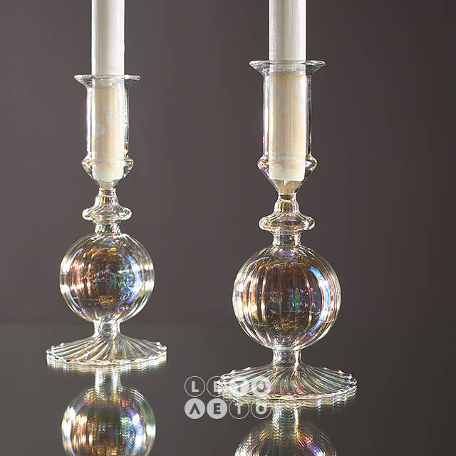 Стеклянный подсвечник AquaLight 17 см EDG