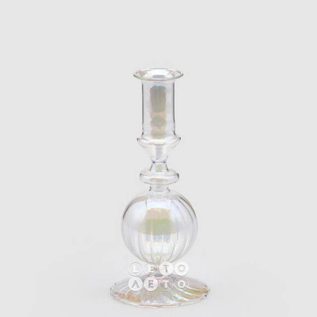 Стеклянный подсвечник AquaLight 17 см EDG