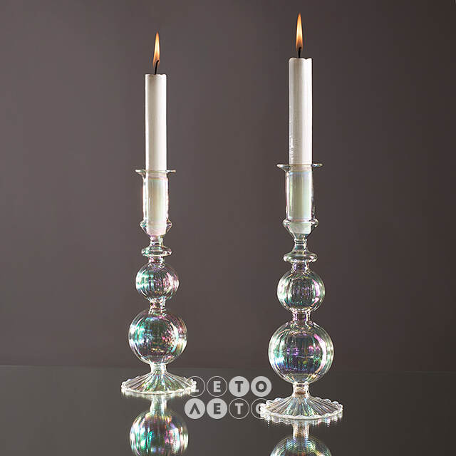 Стеклянный подсвечник AquaLight 22 см EDG