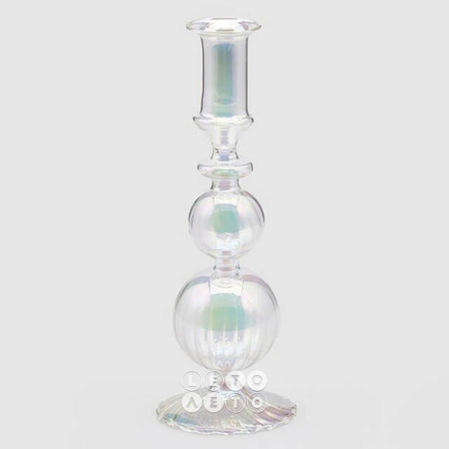 Стеклянный подсвечник AquaLight 22 см EDG