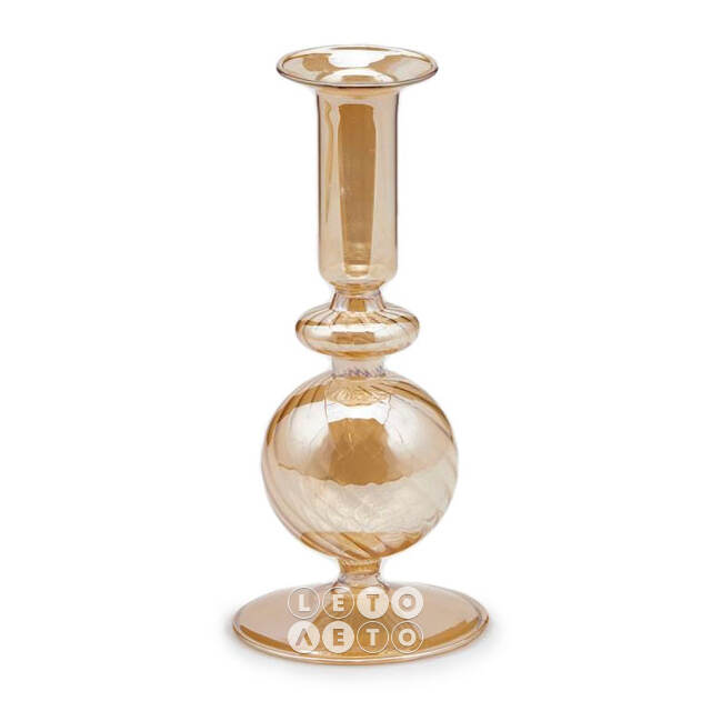 Стеклянный подсвечник AmbraLight 19 см EDG