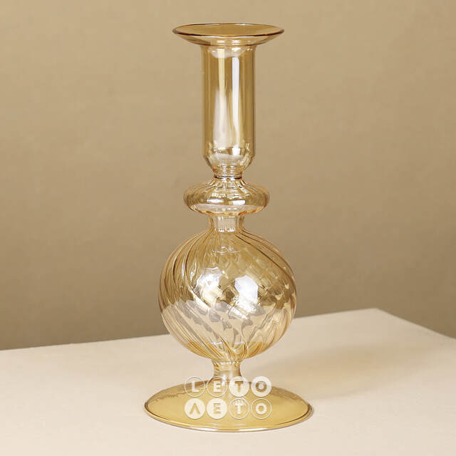 Стеклянный подсвечник AmbraLight 19 см EDG