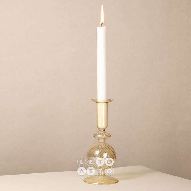 Стеклянный подсвечник AmbraLight 19 см EDG