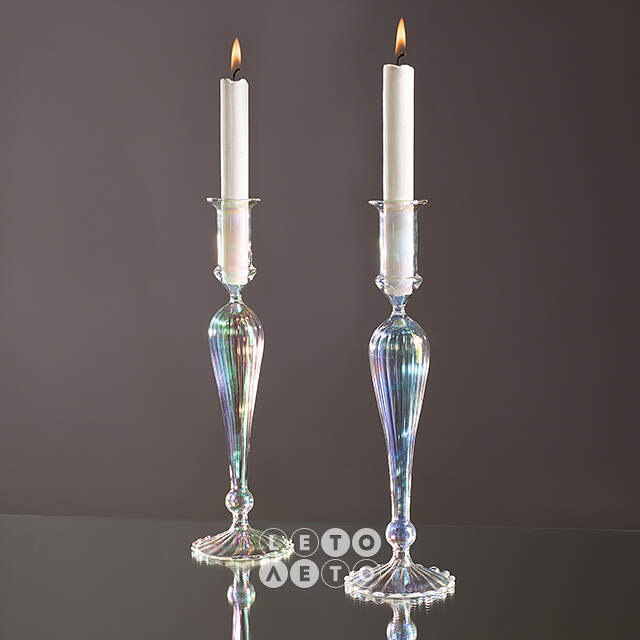 Стеклянный подсвечник CristalloLight 27 см EDG