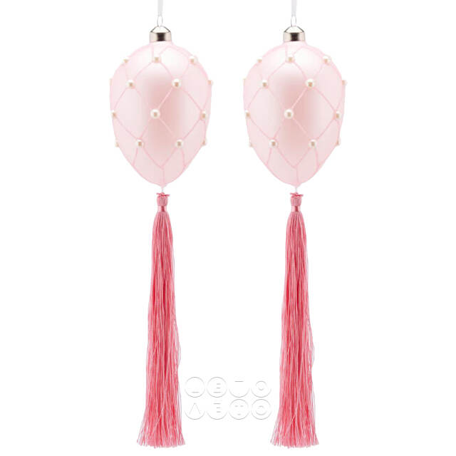 Набор пасхальных украшений Pinky Eggs 11 см, 4 шт, подвеска EDG