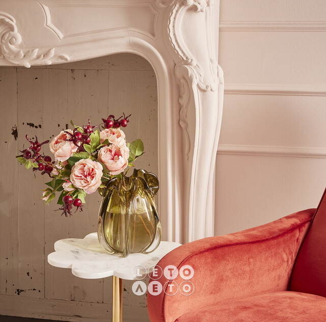 Стеклянная ваза Ferguson 21 см оливковая EDG