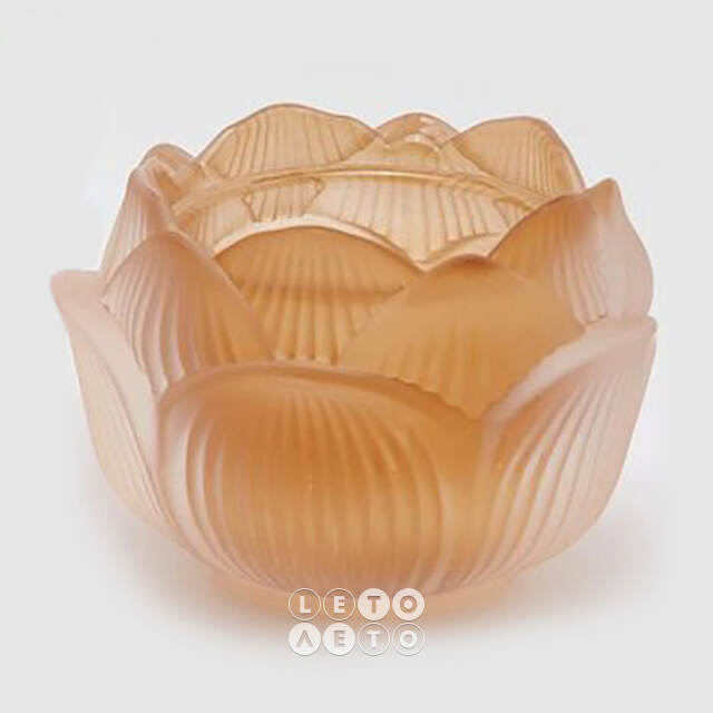 Стеклянный подсвечник Felicita Beige 11 см EDG