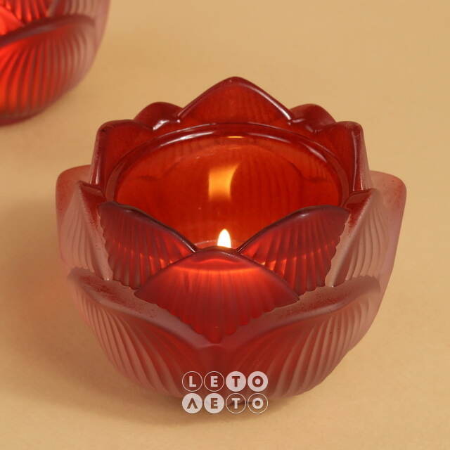Стеклянный подсвечник Felicita Bordo 11 см EDG