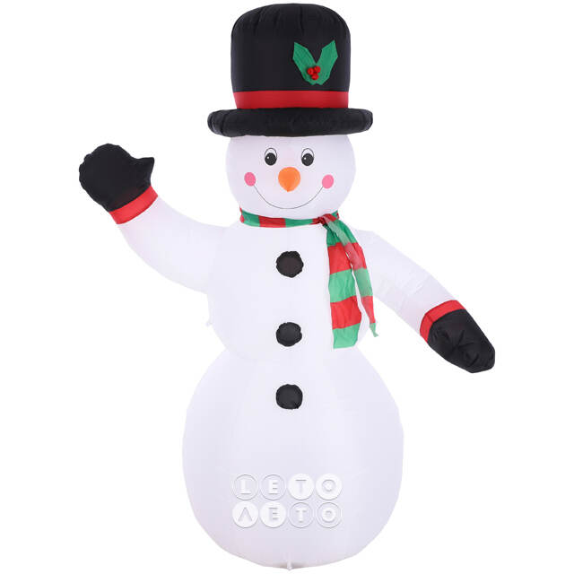 Надувная фигура Снеговик - Christmas is coming 2 м с LED подсветкой, IP44 Edelman