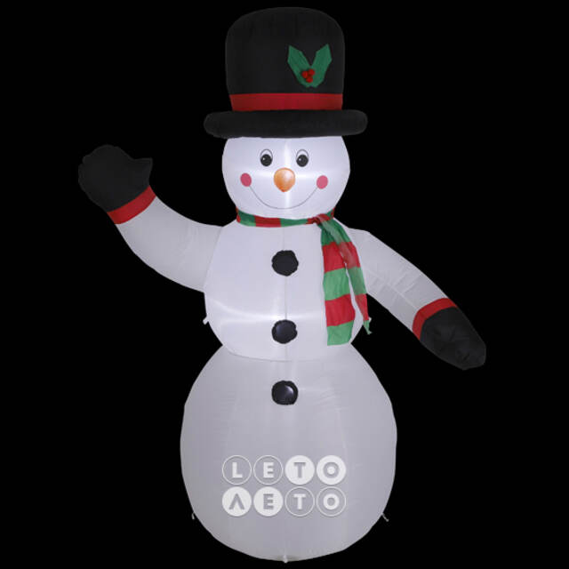 Надувная фигура Снеговик - Christmas is coming 2 м с LED подсветкой, IP44 Edelman
