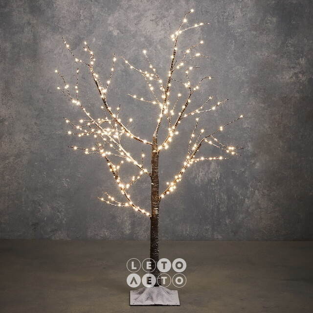 Светодиодное дерево Medeires Brown 120 см, 300 теплых белых LED ламп, таймер, IP44 Edelman