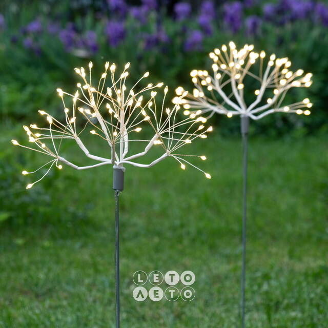 Светодиодное украшение Одуванчик Бронда 50 см, 80 теплых белых LED ламп, IP44 Edelman