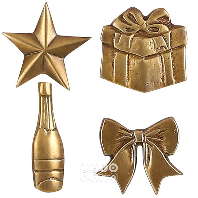 Набор украшений для свечей Golden Holiday 13 см, 4 шт Edelman