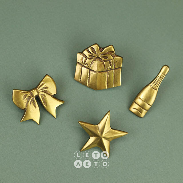Набор украшений для свечей Golden Holiday 13 см, 4 шт Edelman