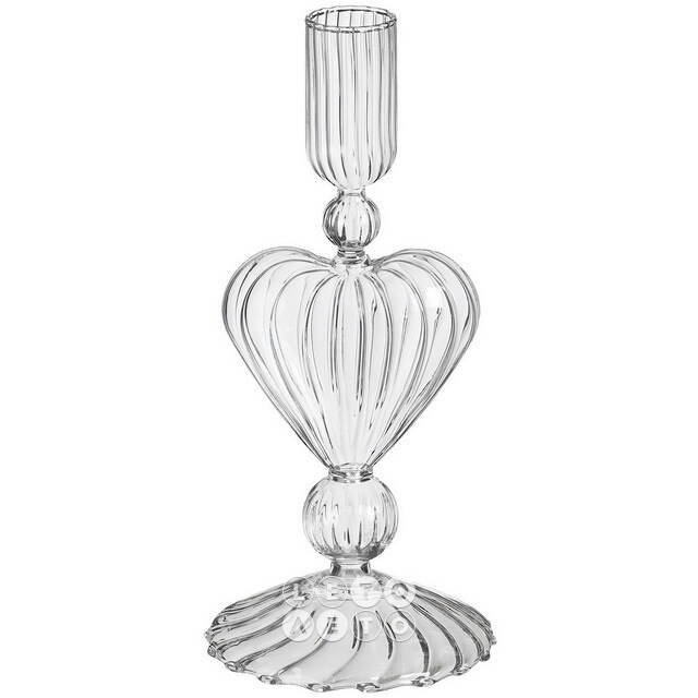 Стеклянный подсвечник Cuore Cristallo 20 см Edelman