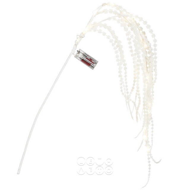 Светящаяся ветка для декора Blanca 116 см, 20 теплых белых LED ламп, на батарейках Edelman
