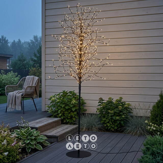 Светодиодное дерево Лэнгдон 180 см, 900 теплых белых LED ламп, таймер, IP44 Edelman (Эдельман)