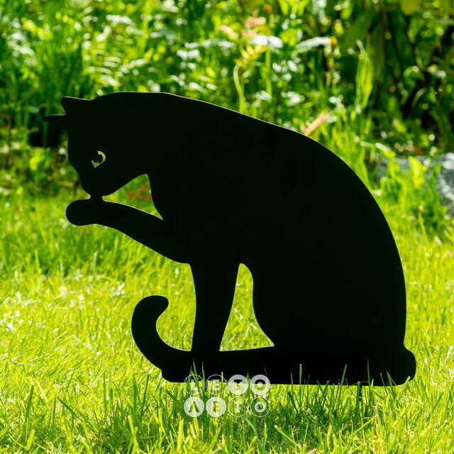 Садовая фигура на колышках Black Cat - Oliver 42 см Edelman