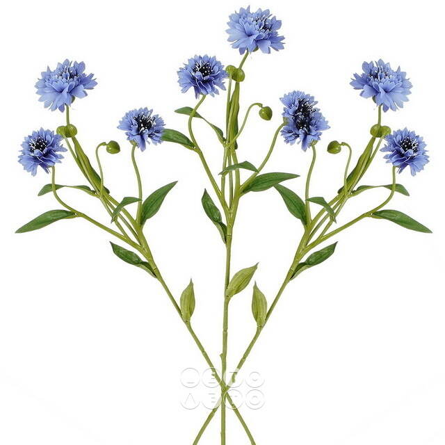 Искусственный букет Corn Flower 62 см голубой Edelman