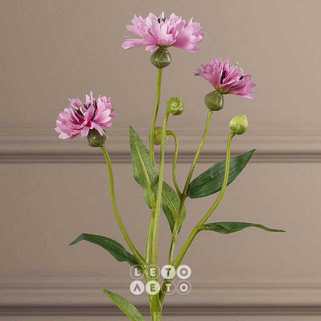 Искусственный букет Corn Flower 62 см розовый Edelman