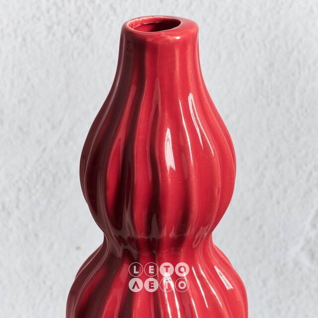 Керамическая ваза Сиракьюс 20 см красная Edelman (Эдельман)