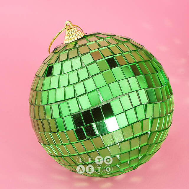 Набор елочных украшений Зеркальный Диско-шар Green 10 см, 2 шт Winter Deco