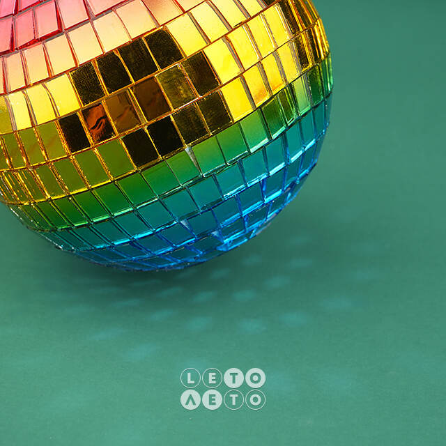 Набор елочных украшений Зеркальный Диско-шар Rainbow Blue 10 см, 2 шт Winter Deco